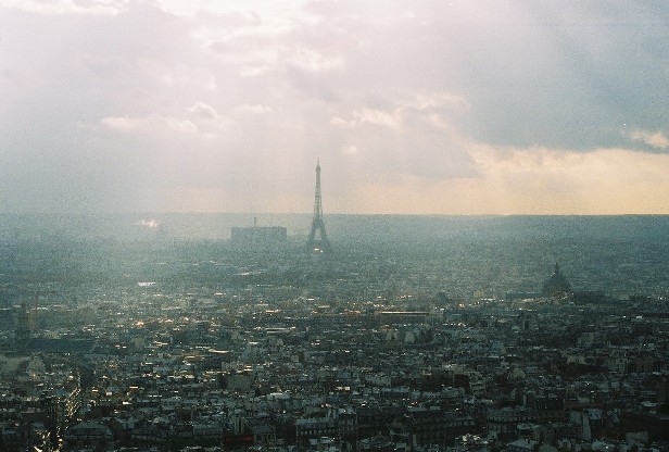 Bird's eye view of Paris